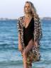 Женская пляжная накидка с леопардовым принтом, артикул: PLPL-2212