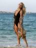 Женская пляжная накидка с леопардовым принтом, артикул: PLPL-2212