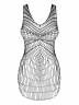 Оригинальное сетчатое платье с разрезами по бокам, артикул: SP-19346