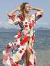 Женская пляжная туника с ярким принтом, артикул: PLPL-2176
