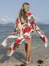 Женская пляжная туника с ярким принтом, артикул: PLPL-2176