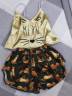 Женская шелковая пижама с принтом, артикул: ZHNBTDS-1178