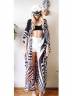 Женский пляжный халат с принтом Зебра, артикул: PLPL-2183