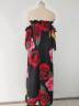 Женское длинное пляжное платье с цветочным принтом, артикул: PLPL-2246