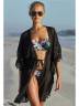 Женский пляжный халат с кружевом, артикул: JH-582