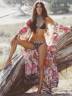 Женская пляжная туника с цветочным принтом, артикул: PLPL-2079