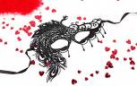 Черная ажурная текстильная маска Милена, артикул: SP-6107