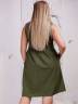 Женское однотонное платье, большие размеры, артикул: PLTDS-2043
