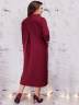 Женское однотонное платье, большие размеры, артикул: PLTDS-2045