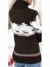 Женский вязанный свитер с принтом Олени, артикул: ZKTDS-381
