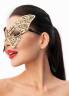 Золотистая женская карнавальная маска в форме бабочки, артикул: SP-20172