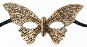 Золотистая женская карнавальная маска в форме бабочки, артикул: SP-20172