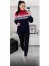 Женский вязанный свитер с принтом, большие размеры, артикул: ZKTDS-384