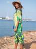 Женская пляжная туника с растительным принтом, артикул: PLPL-2093
