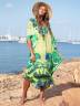 Женская пляжная туника с растительным принтом, артикул: PLPL-2093