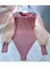Женская блузка-боди с прозрачными рукавами, артикул: JBLTDS-644