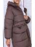 Женская удлиненная однотонная куртка, артикул: JVOTDS-3511