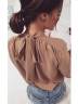 Женская блузка с завязками на спине, артикул: JBLTDS-651