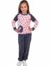 Детский велюровый костюм для девочек, артикул: DSKNA-216