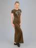 Женское длинное трикотажное платье, артикул: PLSK-1793