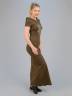 Женское длинное трикотажное платье с капюшоном, артикул: PLSK-1794