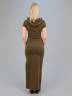 Женское длинное трикотажное платье с капюшоном, артикул: PLSK-1794