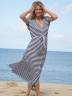 Женское полосатое пляжное платье, артикул: PLPL-2008