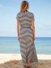 Женское полосатое пляжное платье, артикул: PLPL-2008