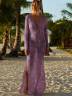 Женское длинное пляжное платье со шнуровкой, артикул: PLPL-2009