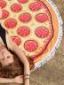Женское круглое полотенце с принтом Пицца, артикул: JP-003