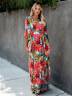 Женское пляжное платье с растительным принтом, артикул: PLPL-2198